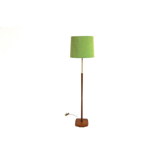 Image 1 of Vintage vloerlamp van teakhout en metaal, Zweden 1950