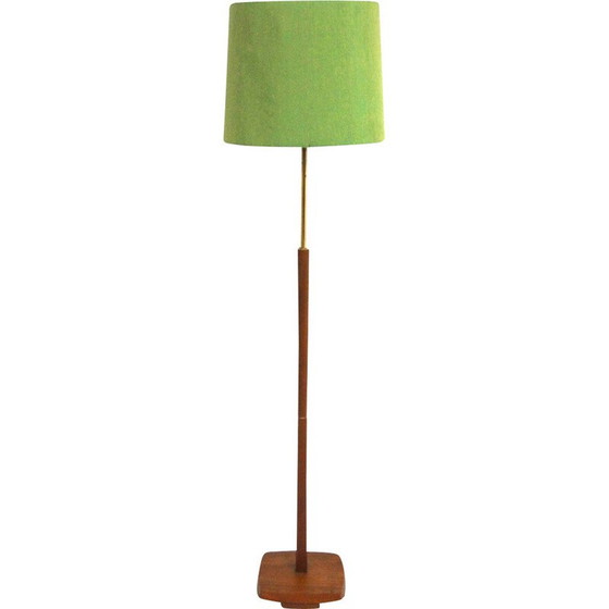 Image 1 of Vintage vloerlamp van teakhout en metaal, Zweden 1950