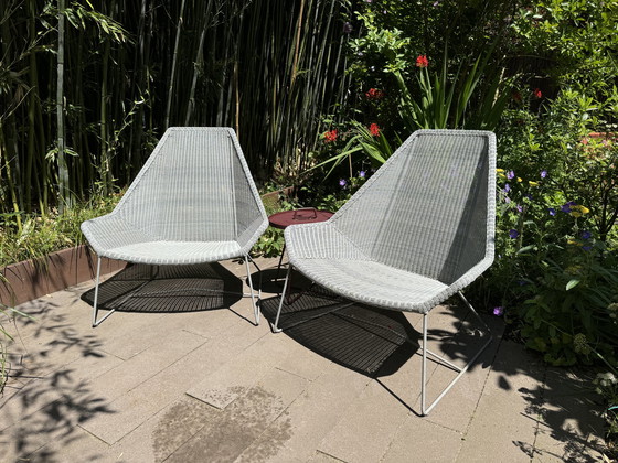 Image 1 of 2x Cane-Line Breeze loungestoel - highback met kussens