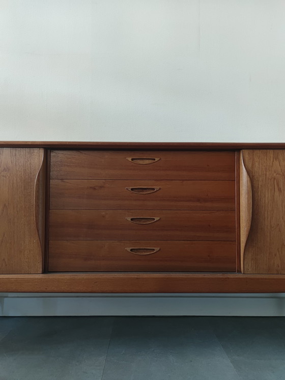 Image 1 of Vintage Deens Dressoir In Teak Door H.W. Klein Voor Bramin