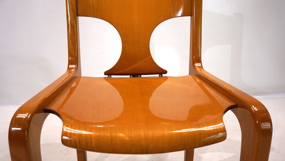 Image 1 of Set van 6 Pozzi eetkamerstoelen door Augusto Savini, 1960