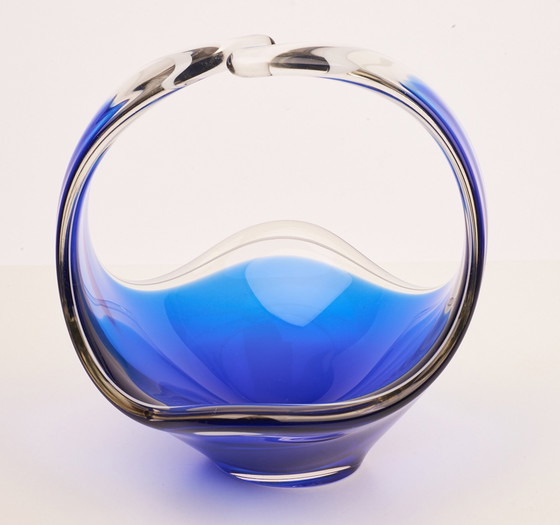 Image 1 of Coquille glazen kom uit het midden van de eeuw van Flygsfors