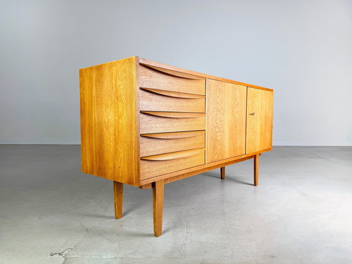 Veb Dw Hellerau dressoir 602 Midcentury Franz Ehrlich eiken