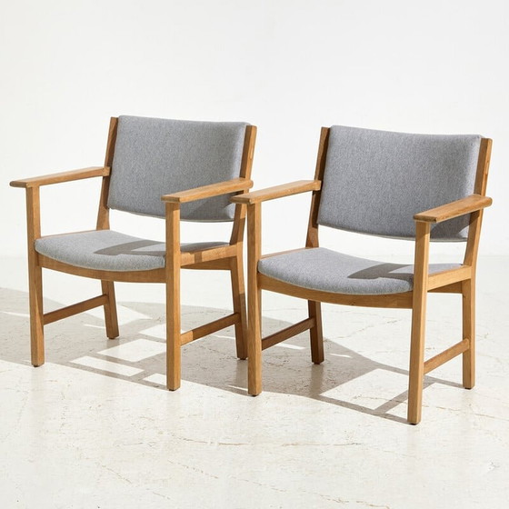 Image 1 of Vintage eikenhouten fauteuil van Hans J. Wegner voor Getama, jaren 1960