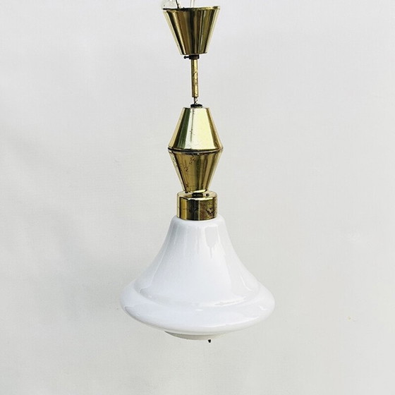 Image 1 of Vintage hanglamp van Kamenický Šenov, Tsjecho-Slowakije 1950