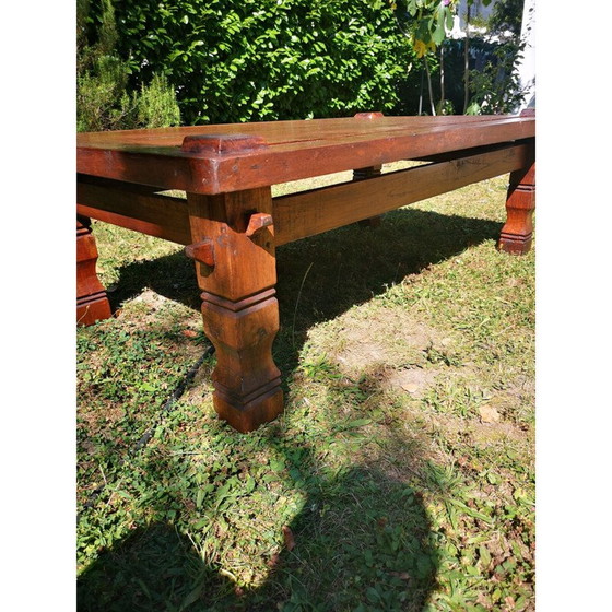 Image 1 of Vintage salontafel in massief hout, Frankrijk 1950