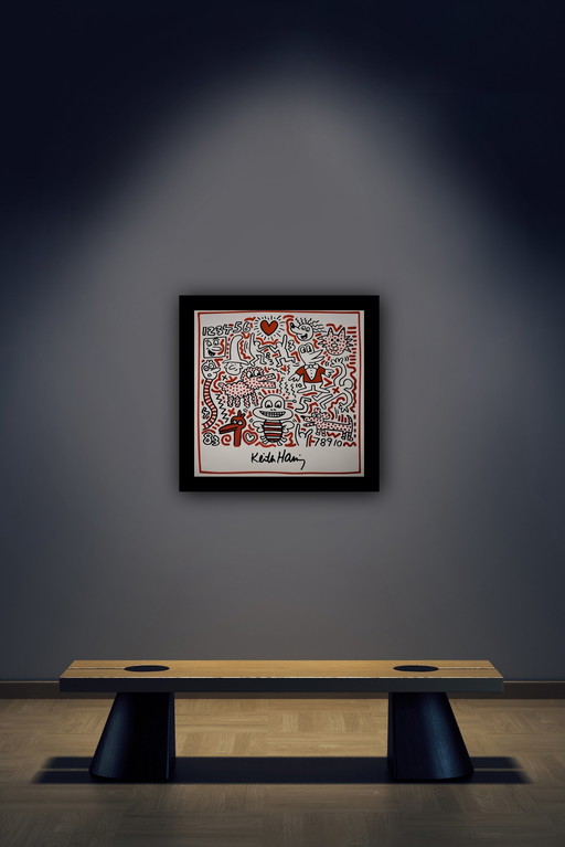 Keith Haring, Gesigneerd Met Registratie In Impressum Copyright 'Estate Of Keith Haring. Keith Haring. Untitled, 1983”.