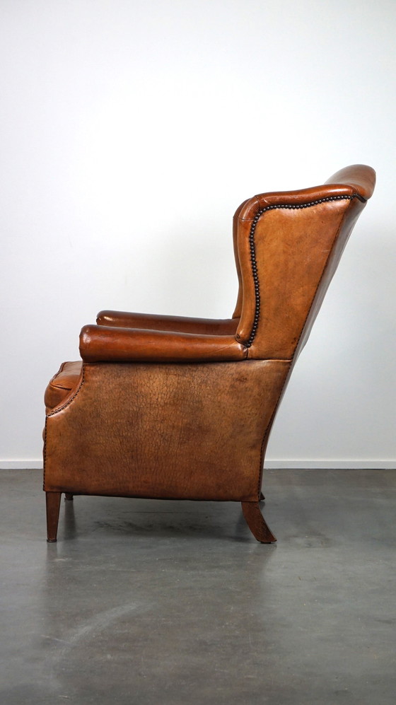 Image 1 of Schapenleren oorfauteuil