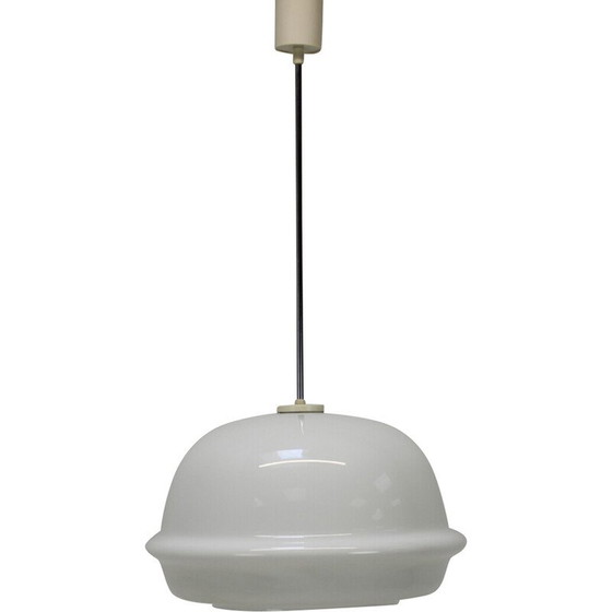 Image 1 of Vintage glazen en metalen hanglamp voor Napako, Tsjecho-Slowakije 1960