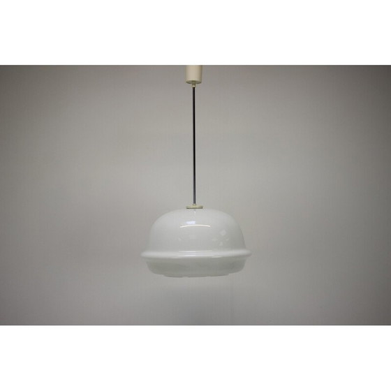 Image 1 of Vintage glazen en metalen hanglamp voor Napako, Tsjecho-Slowakije 1960