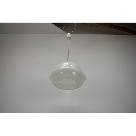 Image 1 of Vintage glazen en metalen hanglamp voor Napako, Tsjecho-Slowakije 1960