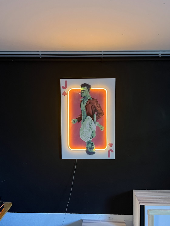 Image 1 of LedMansion Fight Club Kaart Neon PopArt Muurkunst Led Lamp