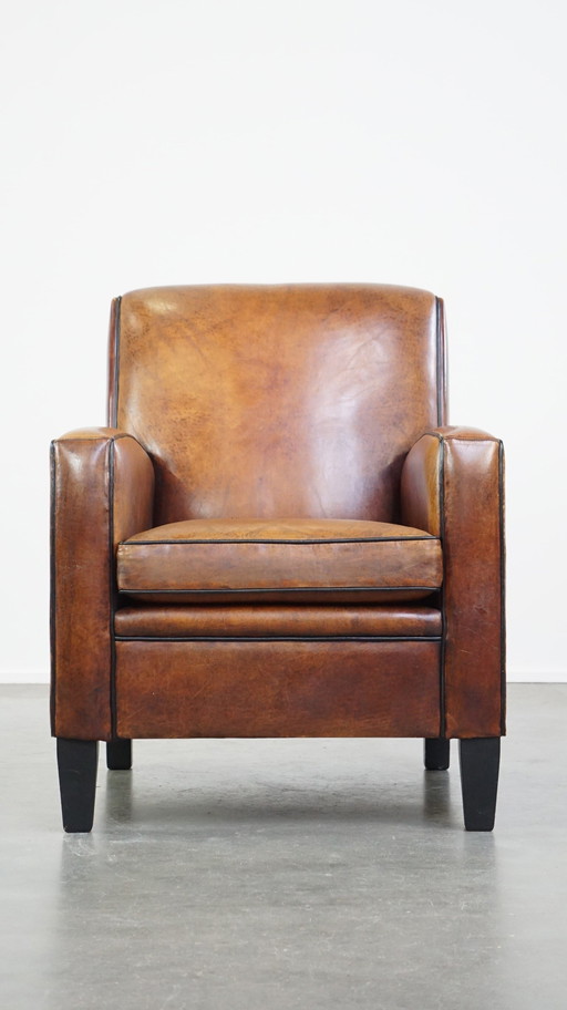 Vintage Schapenleren Design Armchair 