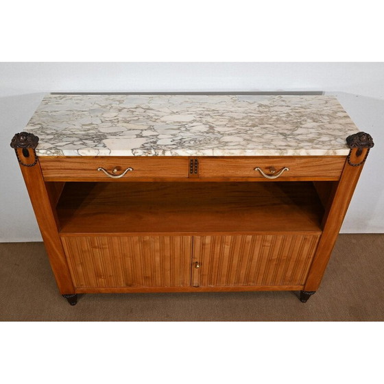 Image 1 of Vintage Art deco serveertafel in ceylon blond mahonie, jaren 1900