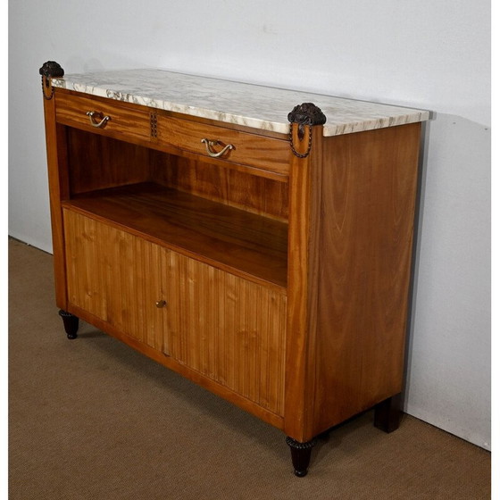 Image 1 of Vintage Art deco serveertafel in ceylon blond mahonie, jaren 1900