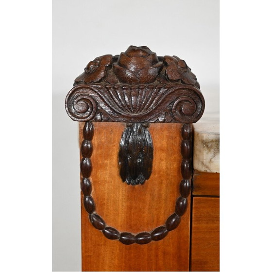 Image 1 of Vintage Art deco serveertafel in ceylon blond mahonie, jaren 1900