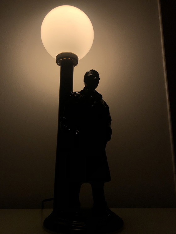 Image 1 of Jaren 80 Bollamp Keramiek Detective