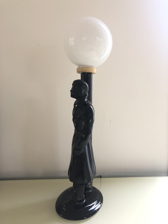 Image 1 of Jaren 80 Bollamp Keramiek Detective