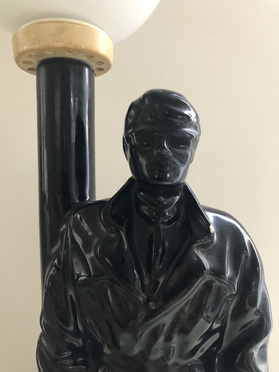 Image 1 of Jaren 80 Bollamp Keramiek Detective