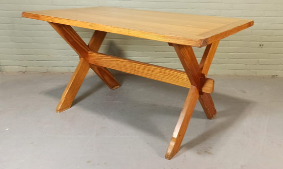 Image 1 of Vintage Scandinavische Grenen Eettafel