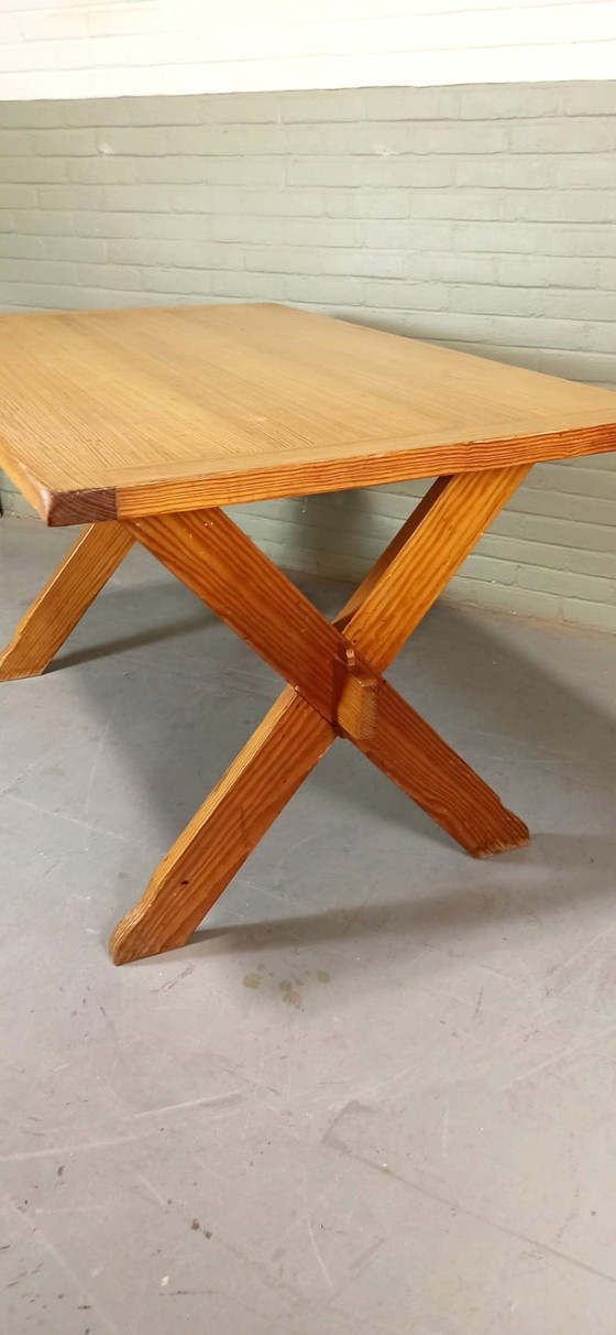 Image 1 of Vintage Scandinavische Grenen Eettafel