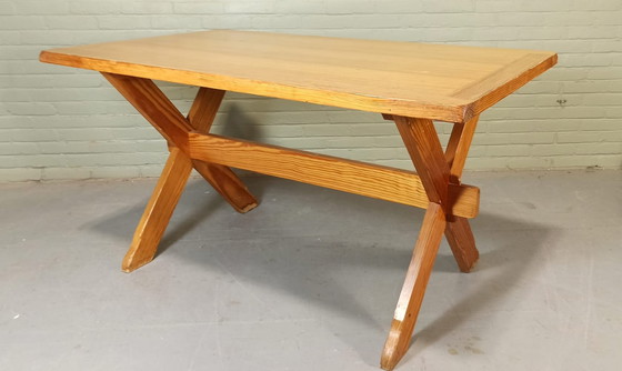 Image 1 of Vintage Scandinavische Grenen Eettafel