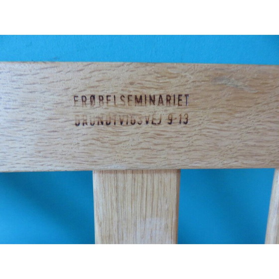 Image 1 of Vintage fauteuil in licht eikenhout van Borge Mogensen, Denemarken 1965