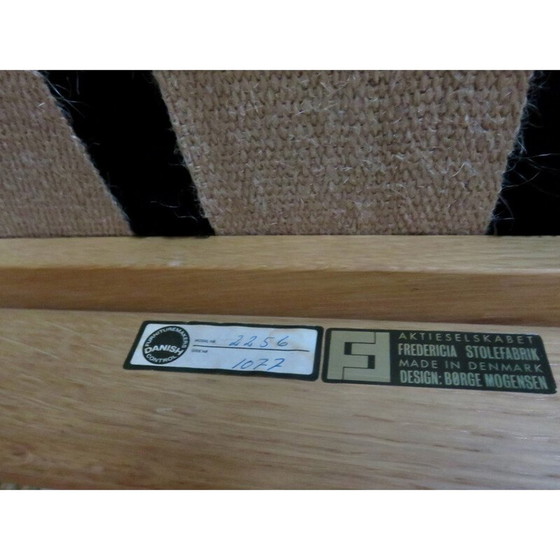 Image 1 of Vintage fauteuil in licht eikenhout van Borge Mogensen, Denemarken 1965