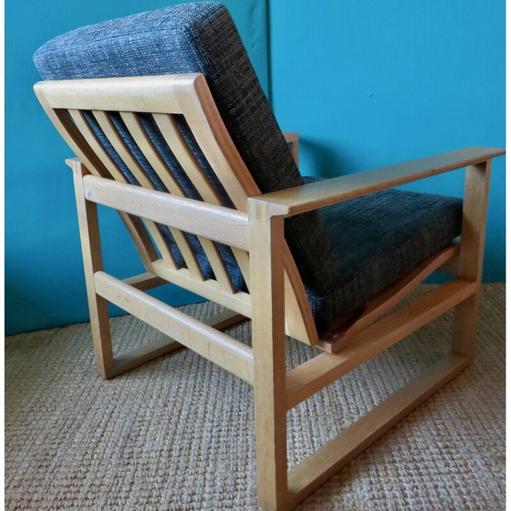 Image 1 of Vintage fauteuil in licht eikenhout van Borge Mogensen, Denemarken 1965