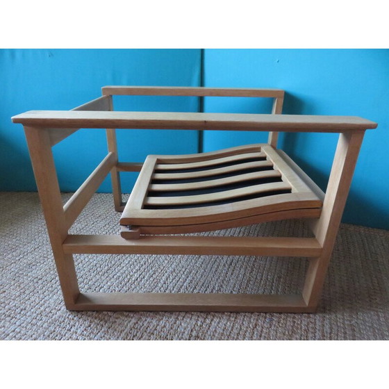 Image 1 of Vintage fauteuil in licht eikenhout van Borge Mogensen, Denemarken 1965