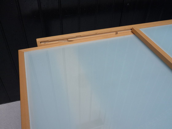 Image 1 of Eettafel van glas en hout