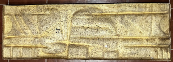 Image 1 of 1 Glasvezel reliëfsculptuur, jaren 1960. Abstractie Brutalistisch , Muur, Paneel ,