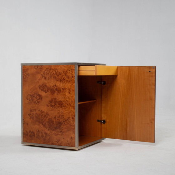 Image 1 of Modulaire Burlwood kasten Made In Italy, 1970S