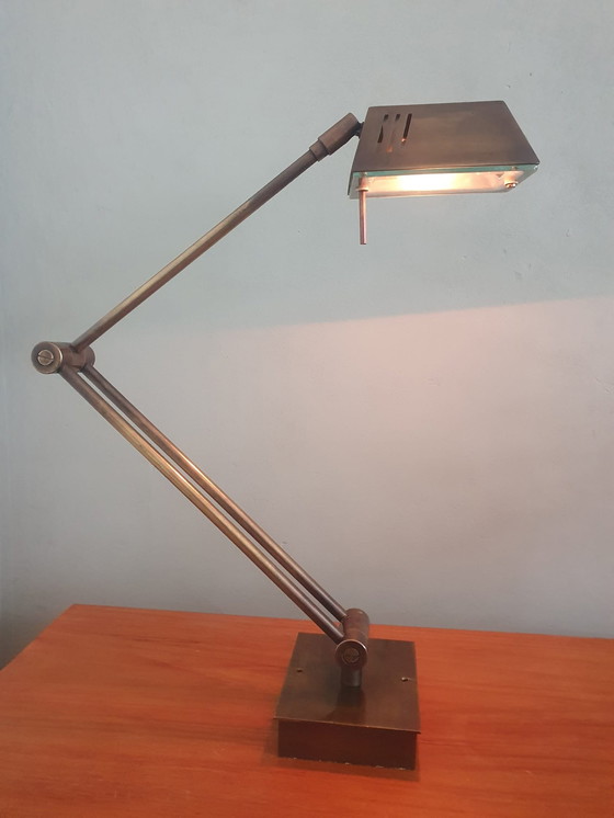 Image 1 of Vintage Relco brass wandlamp