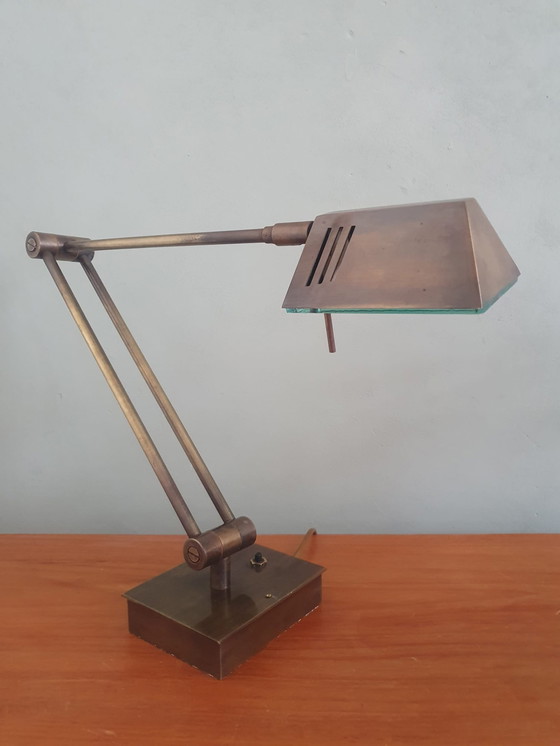 Image 1 of Vintage Relco brass wandlamp