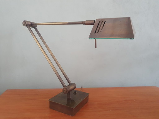 Vintage Relco brass wandlamp