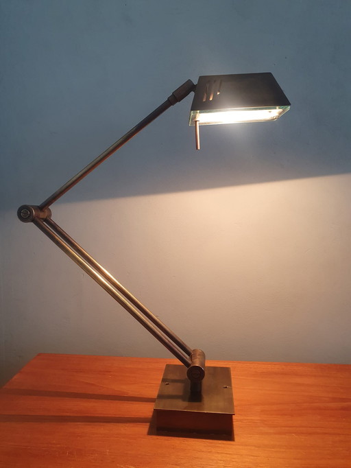 Vintage Relco brass wandlamp