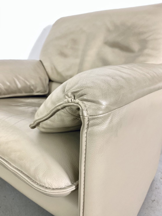 Image 1 of 2x Leolux bora bora fauteuil beige leer