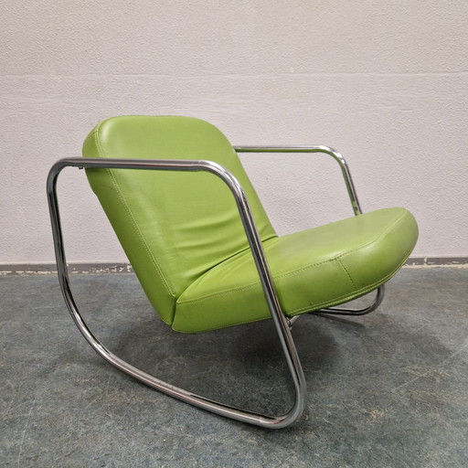 90'S Vintage Fauteuil Groene Stoel Schommelstoel