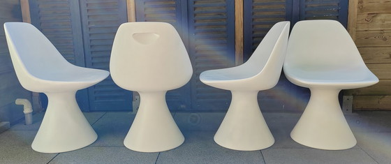 Image 1 of 4 Arkana Mushroom chairs design Maurice Burke 1960 