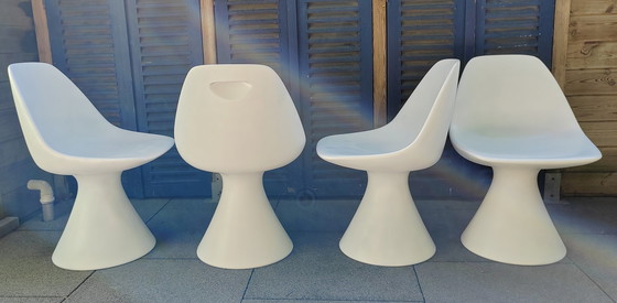 Image 1 of 4 Arkana Mushroom chairs design Maurice Burke 1960 