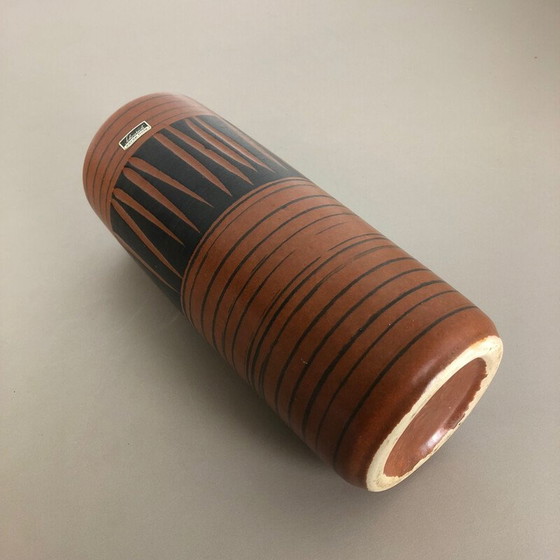 Image 1 of Vintage Aardewerk Vette Lava Vaas door Scheurich Duitsland 1970