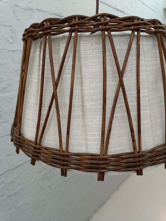 Image 1 of Vintage Hanglamp Pitriet Linnen 