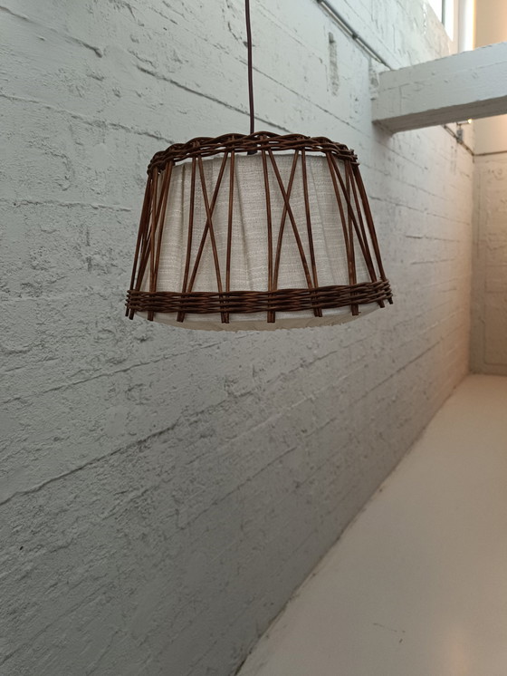 Image 1 of Vintage Hanglamp Pitriet Linnen 