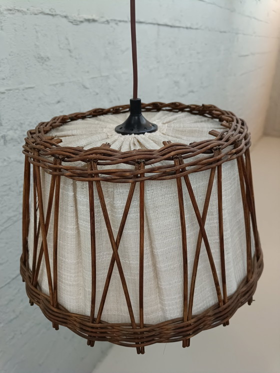 Image 1 of Vintage Hanglamp Pitriet Linnen 