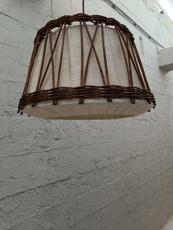 Image 1 of Vintage Hanglamp Pitriet Linnen 