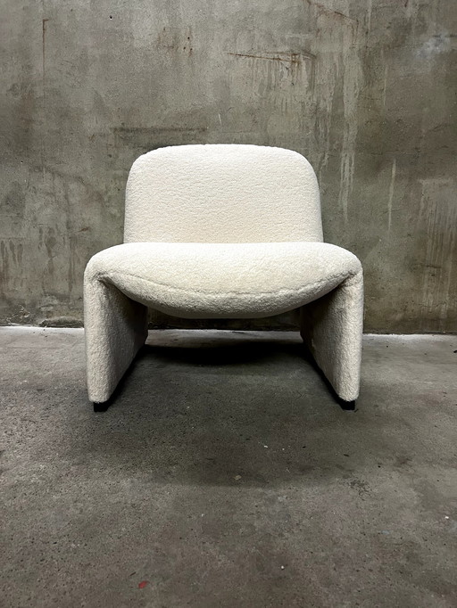 Loungestoel Alky Stoel Giancarlo Piretti / Castelli Met Nieuwe Hoes 70er jaren