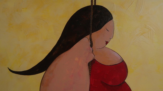 Image 1 of Lady on swing van Susan Ruiter