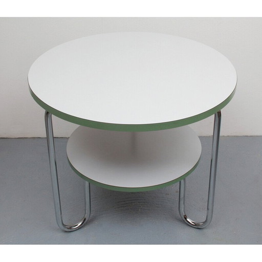 Vintage Art Deco salontafel in chroom en formica, jaren 1930