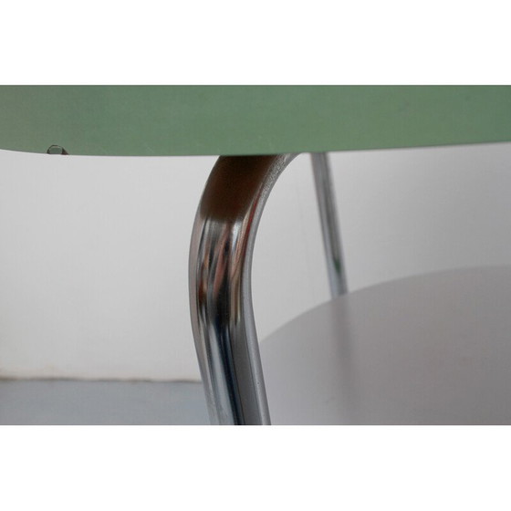Image 1 of Vintage Art Deco salontafel in chroom en formica, jaren 1930